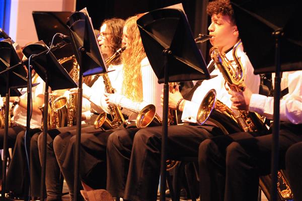 Students performing at the 2023-2024 All County Jazz Concert
